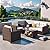 Homall 4 Pieces Patio Furniture Sets Rattan Chair Wicker Conversation Sofa Set, Outdoor Indoor Backyard Porch Garden Poolside Balcony Use (Beige)