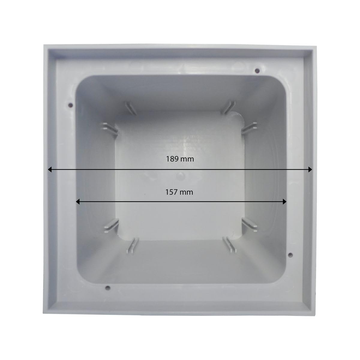 Marley - Canal d'entrée avec grille en fonte - 200 x 200 mm - Siphon de cour - Siphon de sol accessible