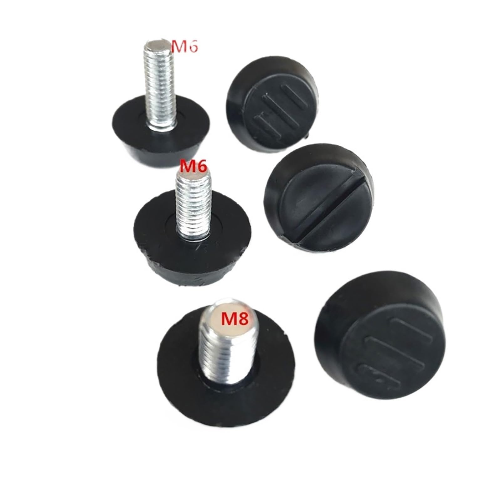 Piedini regolabili Mobili Tavolo Sedia Divano Mobile Piedini Livellanti Regolabili Scivolare Base Livellatrice Vite M6 M8 Bullone Su Pad(10 Pcs,M6x10mm)