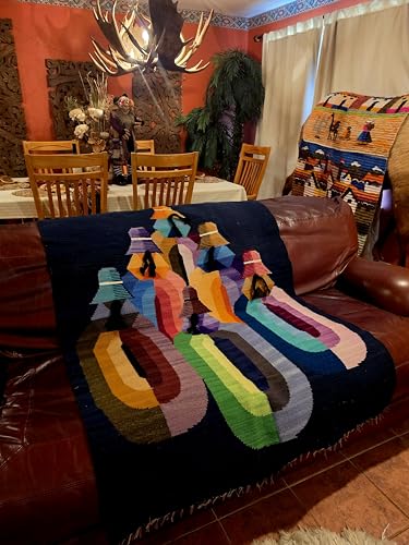 Andean Cholitas Tapestry – Handwoven Alpaca Wool Textile Celebrating Andean Women, Color, and Ancestral Identity