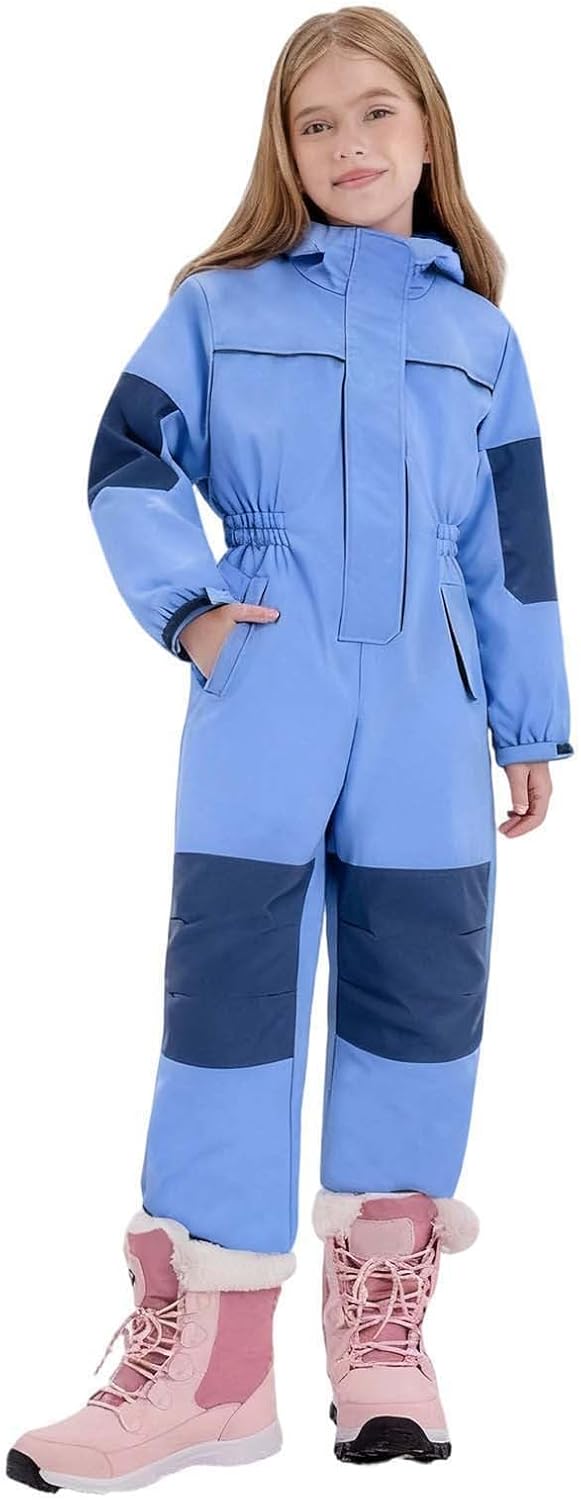 Snow Suit Hooded Waterproof and Windbreaker Warm One Piece Ski Suits Winter Outdoor Snowsuit Thicken Snow Outfits