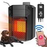 PETNF Dog House Heater with Thermostat APP WIFI Control, 500W Dog House Heaters for Outside Doghouse kennel Chicken Coop, Outdoor Pet House Heater with External Temperature Probe&Adjustable Temp Timer
