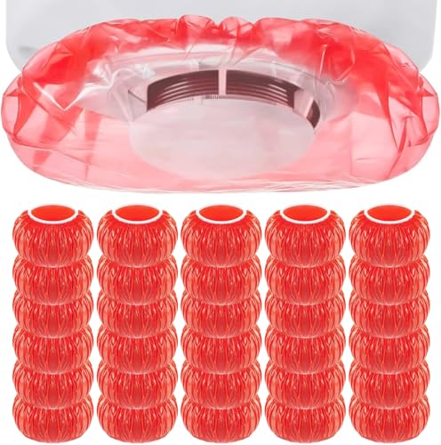 Hayunfiys 50 Smoke Detector Covers Smoke Alarm Dust Paint Covers for Home Fire Alarm Red