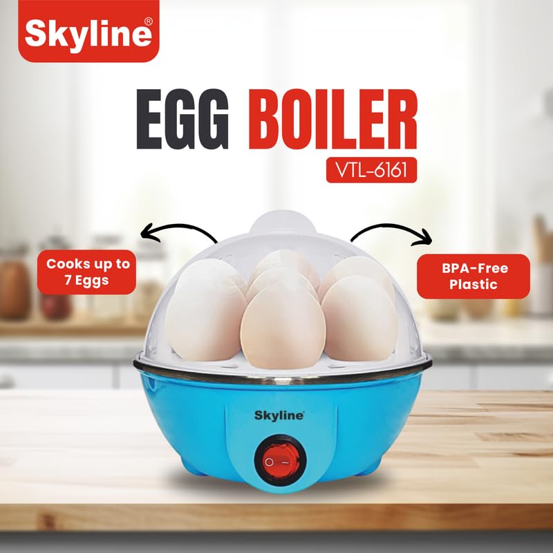 Image of Skyline 350 Watt Electric Egg Boiler, Quick & Easy Egg Cooker with BPA-Free Plastic