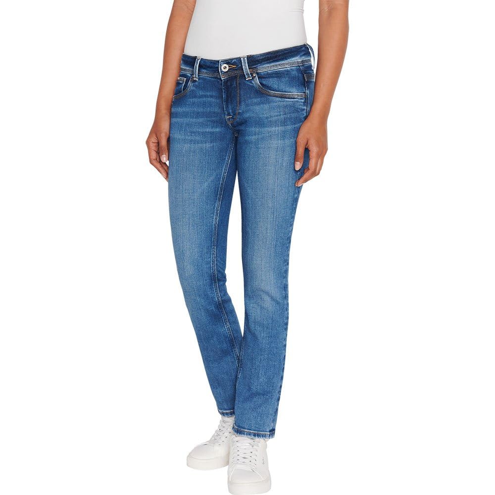 Pepe Jeans Women's Slim Jeans Lw, Blue (Denim-XW6), 31W / 34L