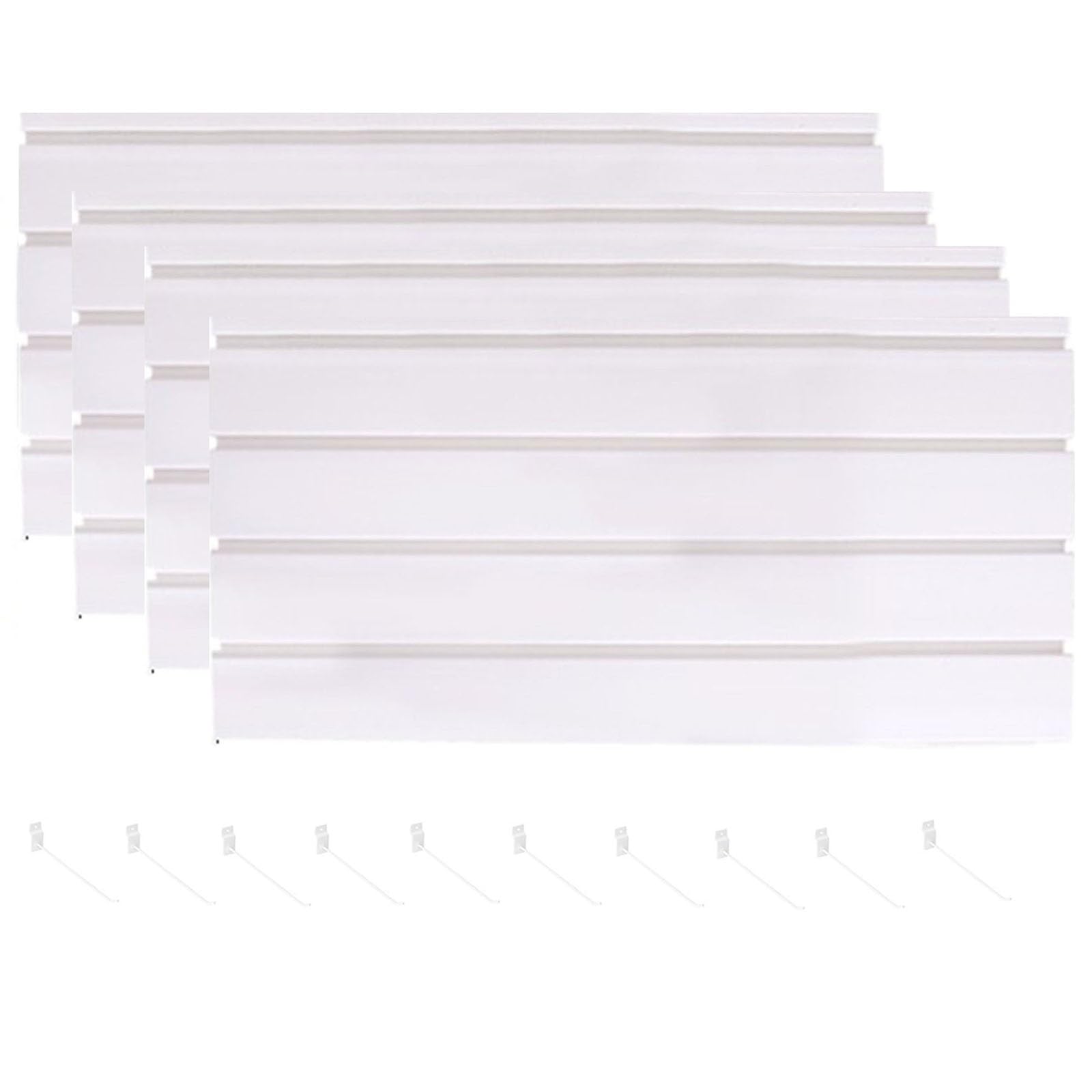 Pannelli dogati per Ga & Retail – Confezione da 4 nizer da parete con 10 Hoo PVC Sto Rack bianco (60 x 31 cm)