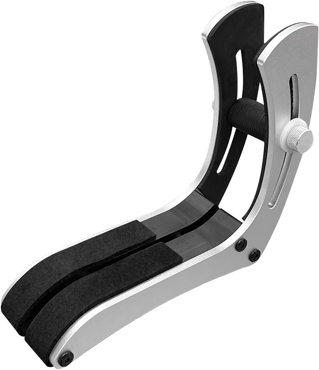 Guitar Support Electric Guitar Rest Adjustable Aluminum Alloy Material Professional Electric Guitar Footstool Leg Stand Guitar Lifter for Guitar Players (Silver)