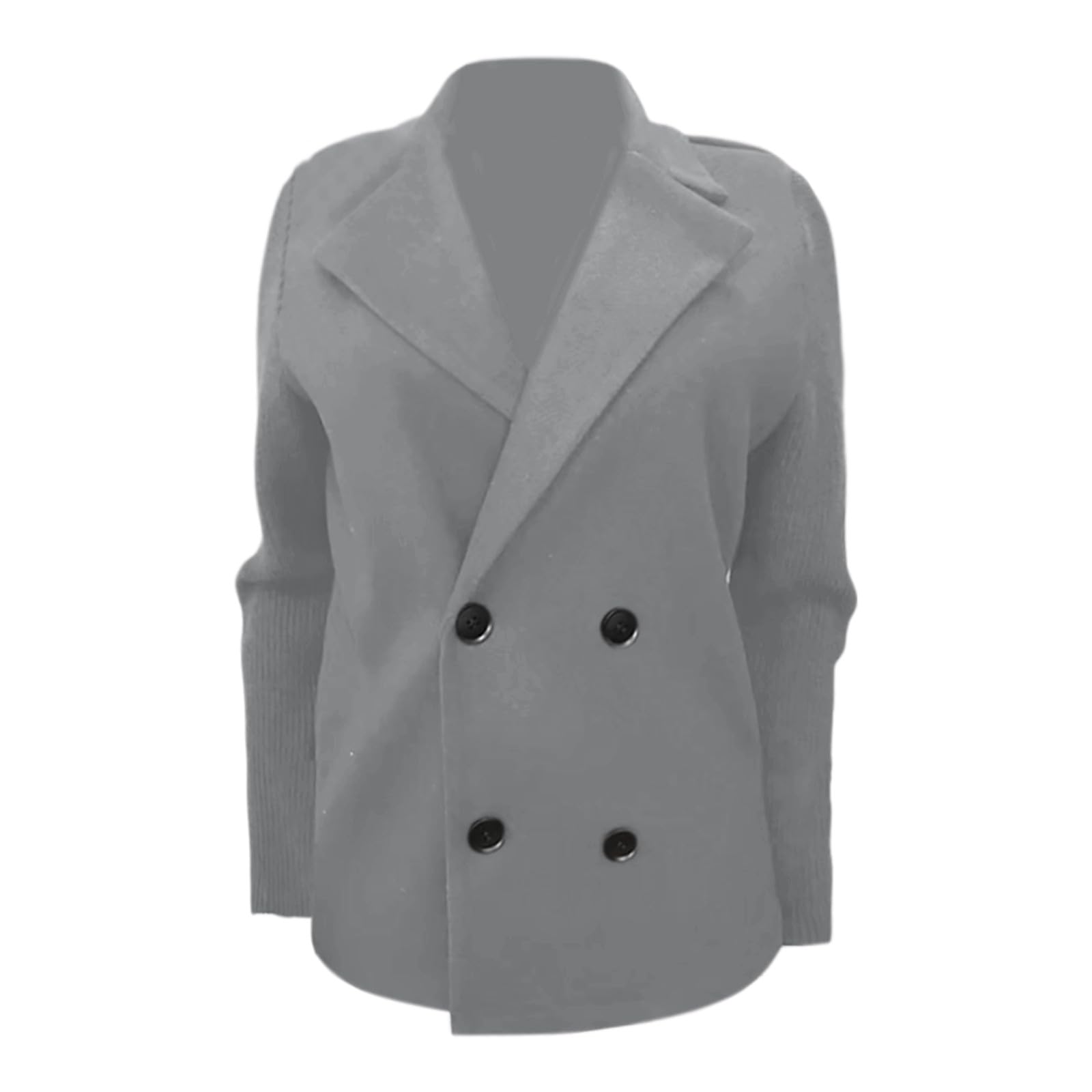 Piumino Donna Cappotto Aperto con Bottoni in Tinta Unita da Donna, Primavera 2025, Cappotto da Lavoro Festa