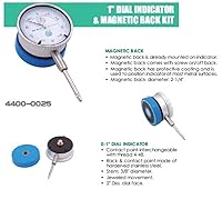 Vista 5 de HHIP 4400-0025 Indicador de dial de 1" y conjunto trasero magnético