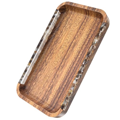 Acacia Wood Charcuterie Board & Serving Tray with Shell Inlay - R...
