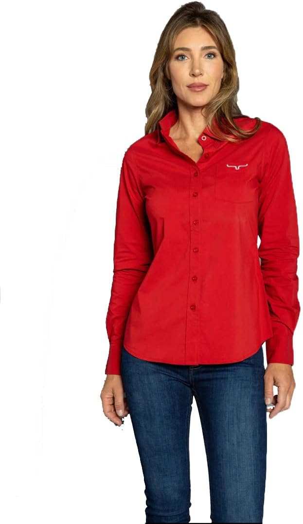 Kimes Ranch Women's Long Sleeve Button Down Shirt Team Button Up (Regular)