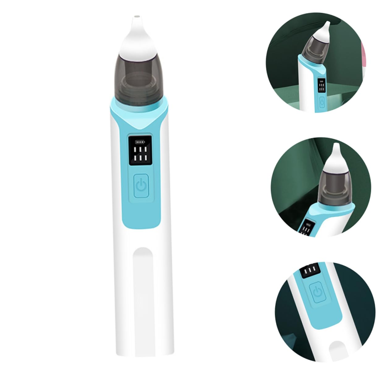 Toyvian Aspirador Eléctrico Para Bebés Limpiador De Mucosidad Automático Succión Seguro Para Recién Nacidos Incluye Cabezas Y Cargador Usb Para Congestión