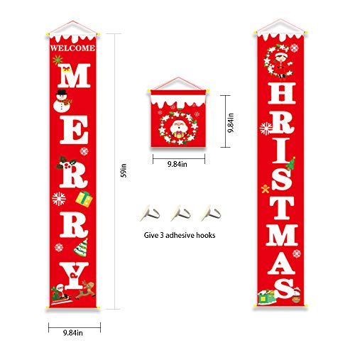 image for XILONG 3Pcs Christmas Decorations Outdoor Interior - MERRY HRISTMAS Po