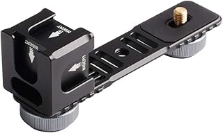 Montagem De Sapata,Sailsbury Adaptador de suporte de barra de extensão de liga de alumínio universal com montagem de sapata fria 4 adaptador de parafuso de 1/4 de polegada para microfone de luz de víd