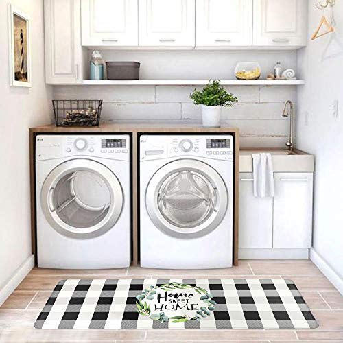 Famibay Buffalo Plaid Farmhouse Kitchen Rugs And Mats Anti Fatigue Pvc Memory Foam Kitchen Floor Mat Non Slip Waterproof Wipe Clean Kitchen Carpet Runner Rugs For Kitchen Sink Laundry thumb #6