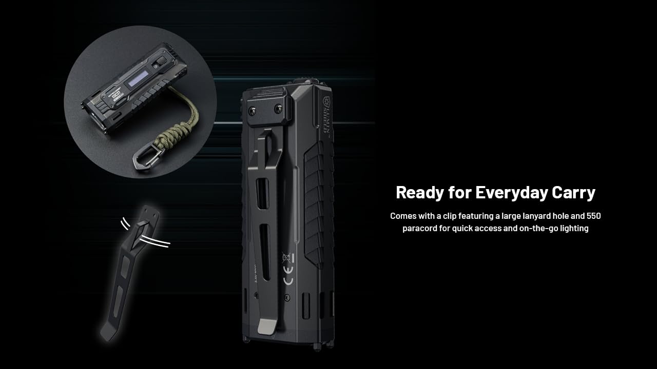 Nitecore EDC37 taktische LED-Taschenlampe – helle Taschenlampe mit 8000 Lumen, 420m Reichweite, USB-C wiederaufladbar, kompakt & wasserdicht für Outdoor, Notfall & Polizei