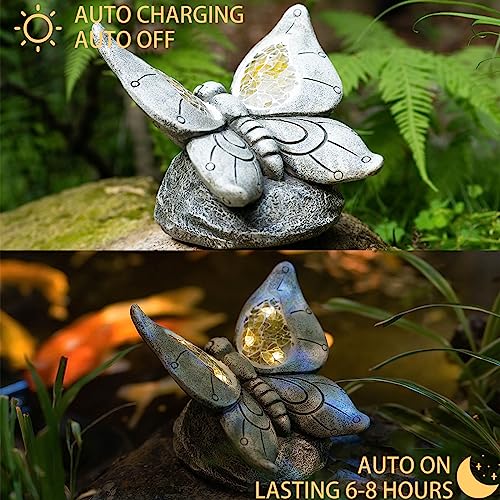 Garden-Statue-ButterflySolar-Butterfly-Decor-for-OutdoorResin-Butterfly-Figurine-with-Solar-Light-for-PatioBalconyYardLawn-OrnamentPerfect-Garden-Gift