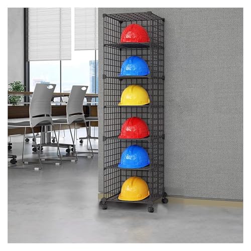 Organiseur de casque rigide empilable pour éviter l'encombrement des comptoirs de chantier