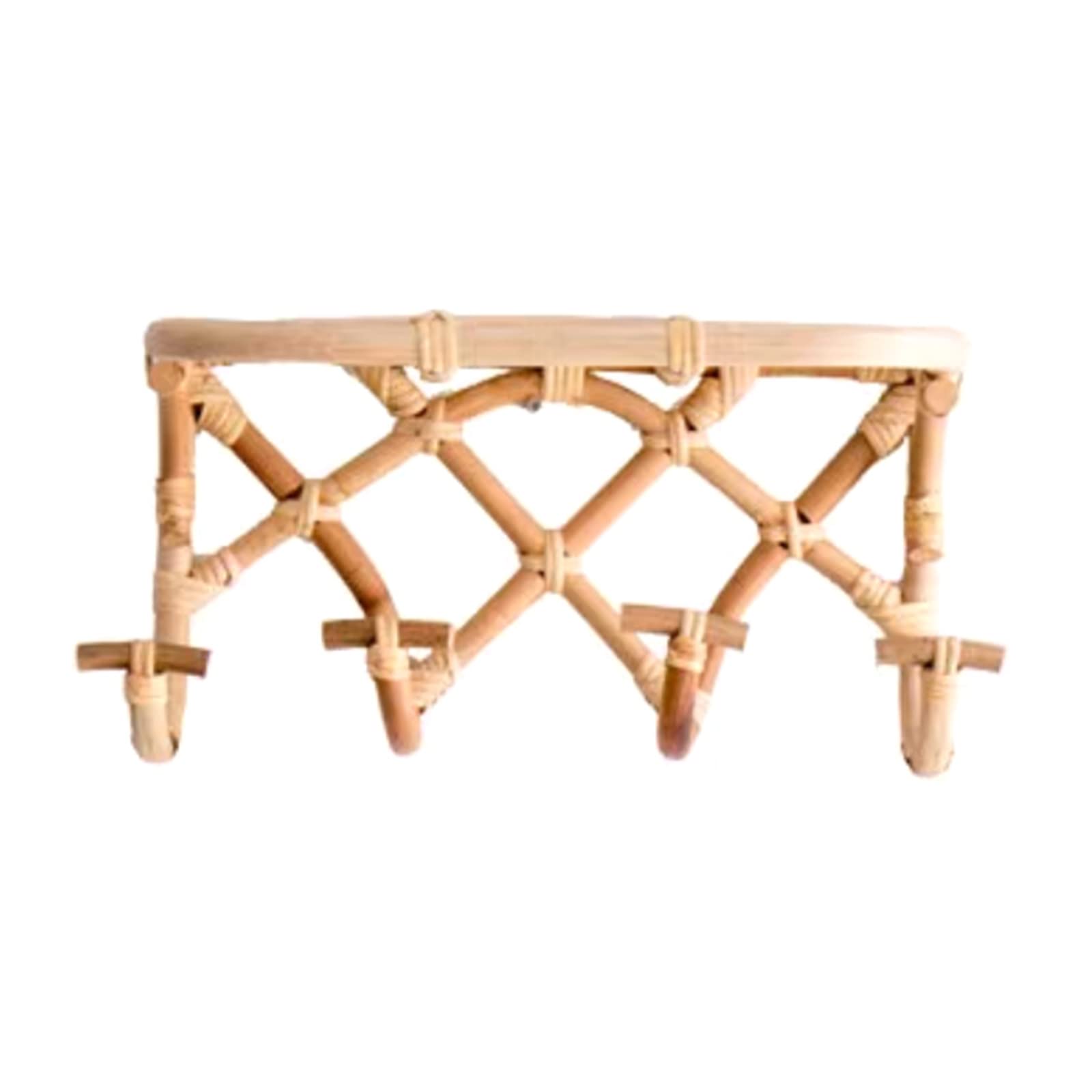 YROHGKPN Rattan Hanger Wall Hooks Kid Garments Organizer Hanging Rack for Clothes Hat Coat Storage Bedroom Decoration Rattan Hooks