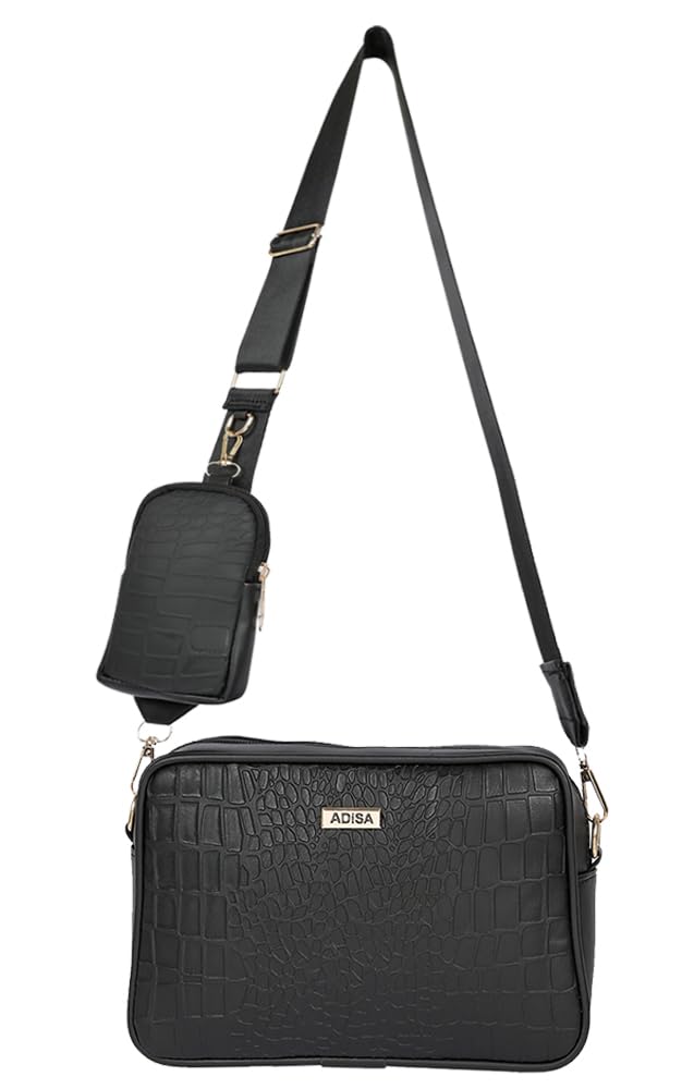 ADISA Womens Sling Bag (Set of 3, Black) (B0CYM985P7) Amazon Price History, Amazon Price Tracker