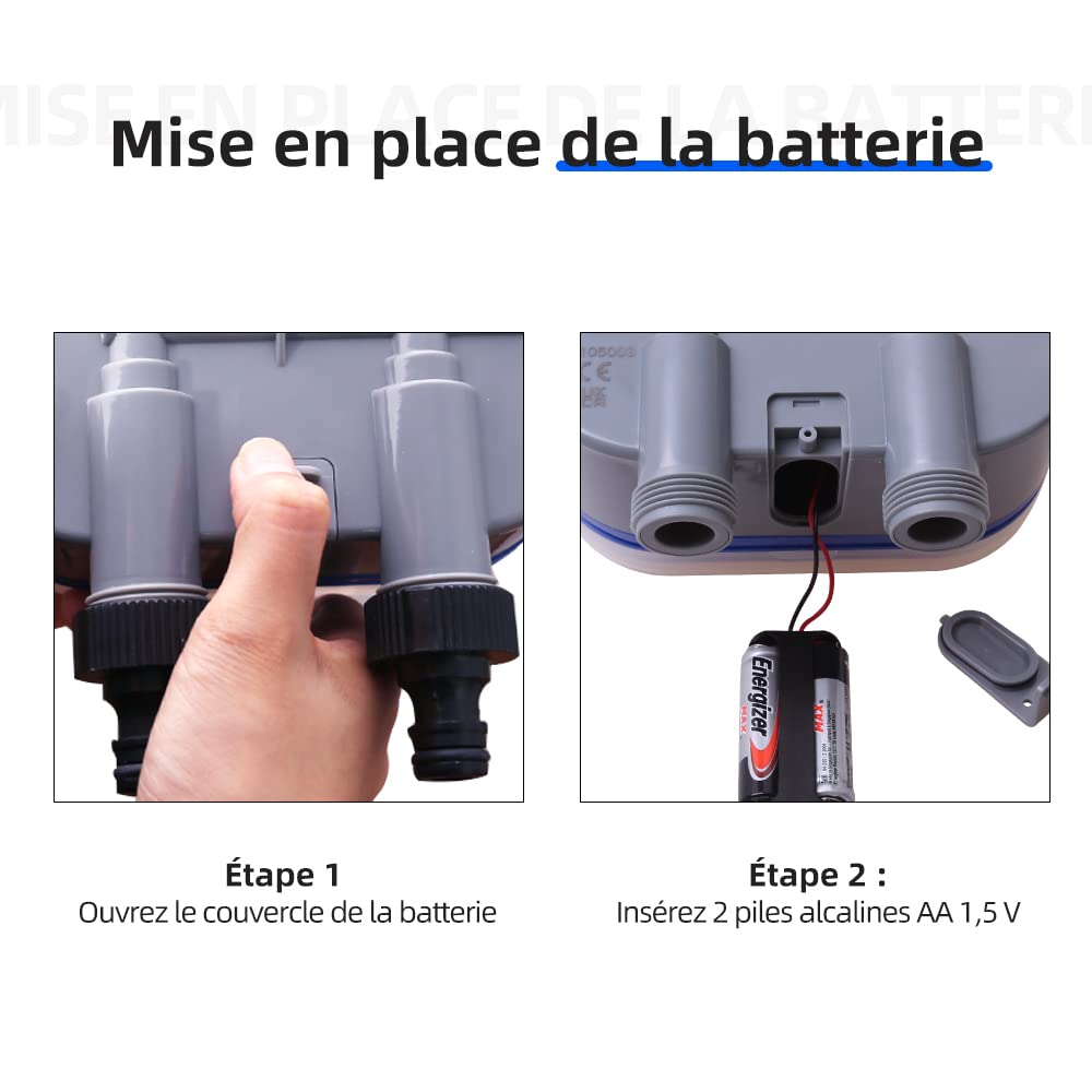 Timer con valvola a Sfera per Sistema di irrigazione Automatico ed elettronico e Due attacchi per Tubi di irrigazione,centralina irrigazione è possibile collegare il sensore pioggia