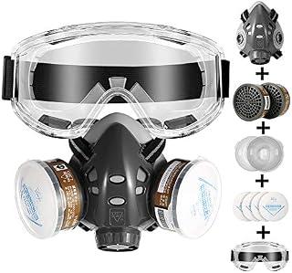 DK177 Half Facepiece Reusable Respirator, Cover Filters for Personal Protective, Effective Filtering Gases, Vapors, Dust, Paint, Used for Cleaning, Grinding, Sanding, Welding, Painting