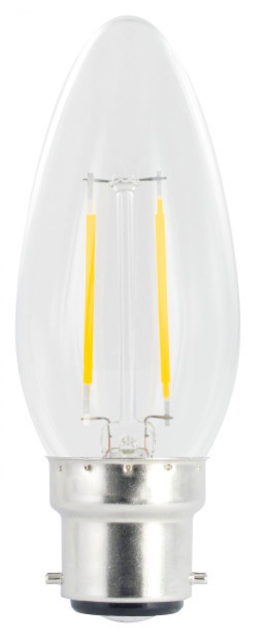 Integral ILCANDB22NE070 2w Filament LED Candle, Non Dimmable, 4000K, B22, 250lm =25w