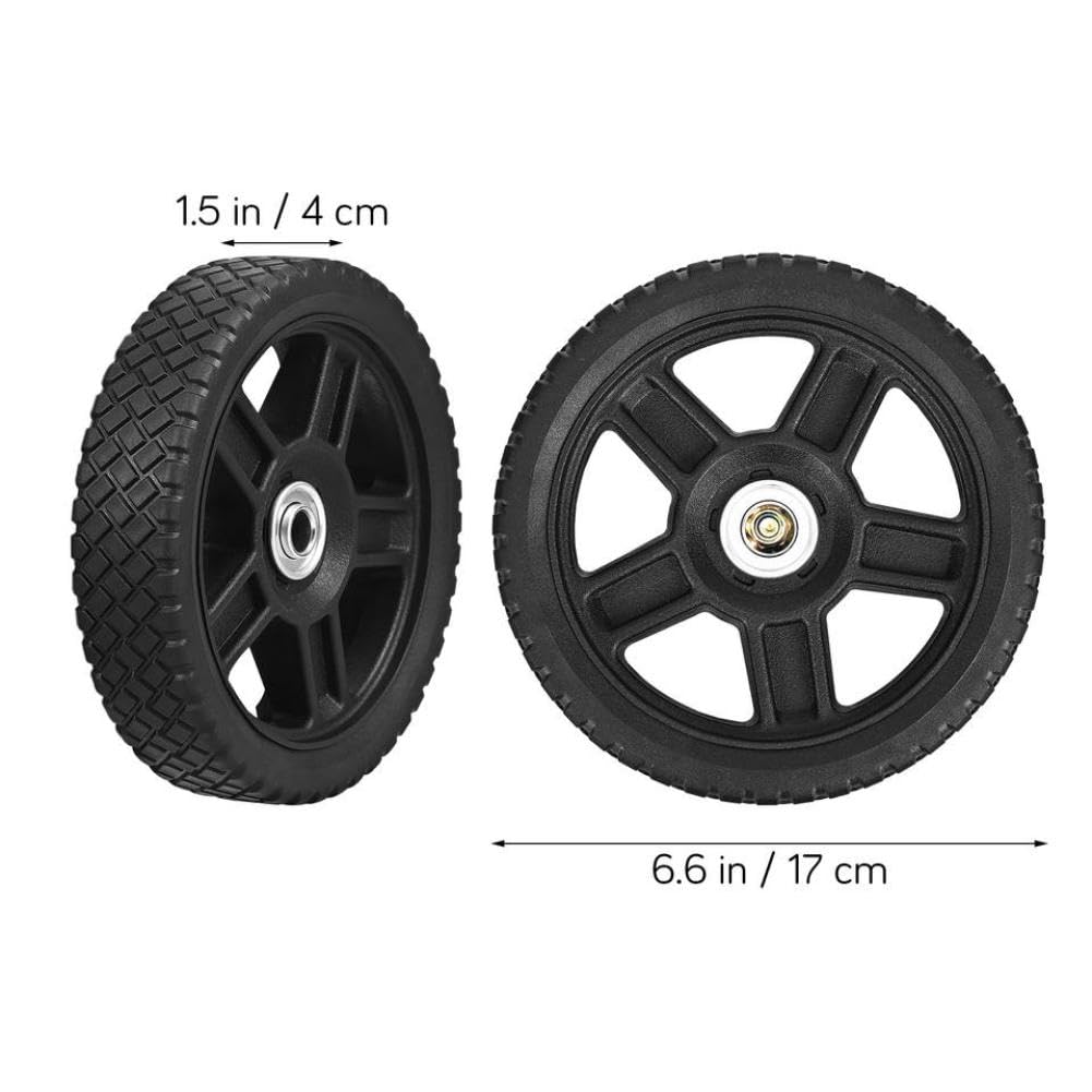 2 ruedas de plástico para cortacésped de 7 pulgadas, material suave y resistente, compatibles con piezas de herramientas de jardín, modelos de cortacésped para número de pieza 8K1927225B