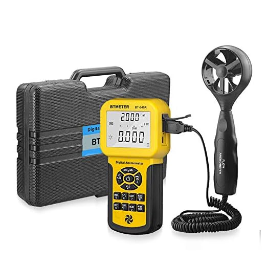 BTMETER BT-846A Pro HVAC Anemometer Measures Wind Speed Wind Flow Wind Temperature CFM Air Flow Velocity Meter with Backlight MAX MIN AVG