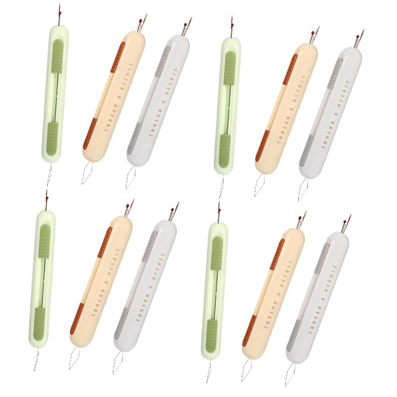 12 PCS 2 Infila Aghi Ripper Cucitura Cucire Ripper Filo Strumenti di Taglio Infila Aghi per Cucire A Mano Infila per Cucire Strumenti di Ricamo Strumenti di Cucito Infila Filati