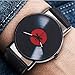 ITVIP Vinilo Retro Record nostálgico Esfera Reloj de cuarzo casual unisex Correa 245mm Negro Imagen de ITVIP Vinilo Retro Record nostálgico Esfera Reloj de cuarzo casual unisex Correa 245mm Negro