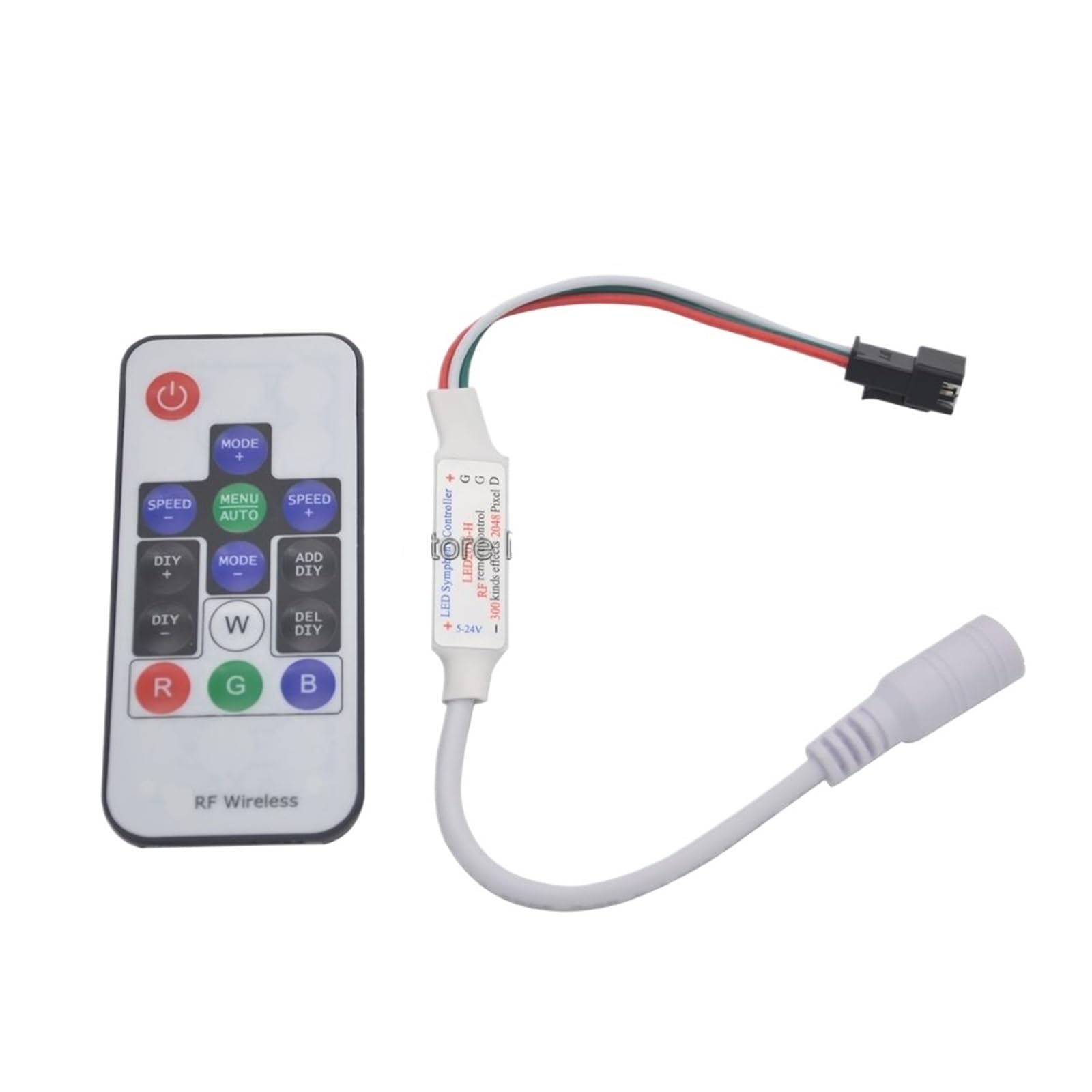 Controlador LED RGB para solucionar cortes de color en tiras digitales largas de 2048 píxeles