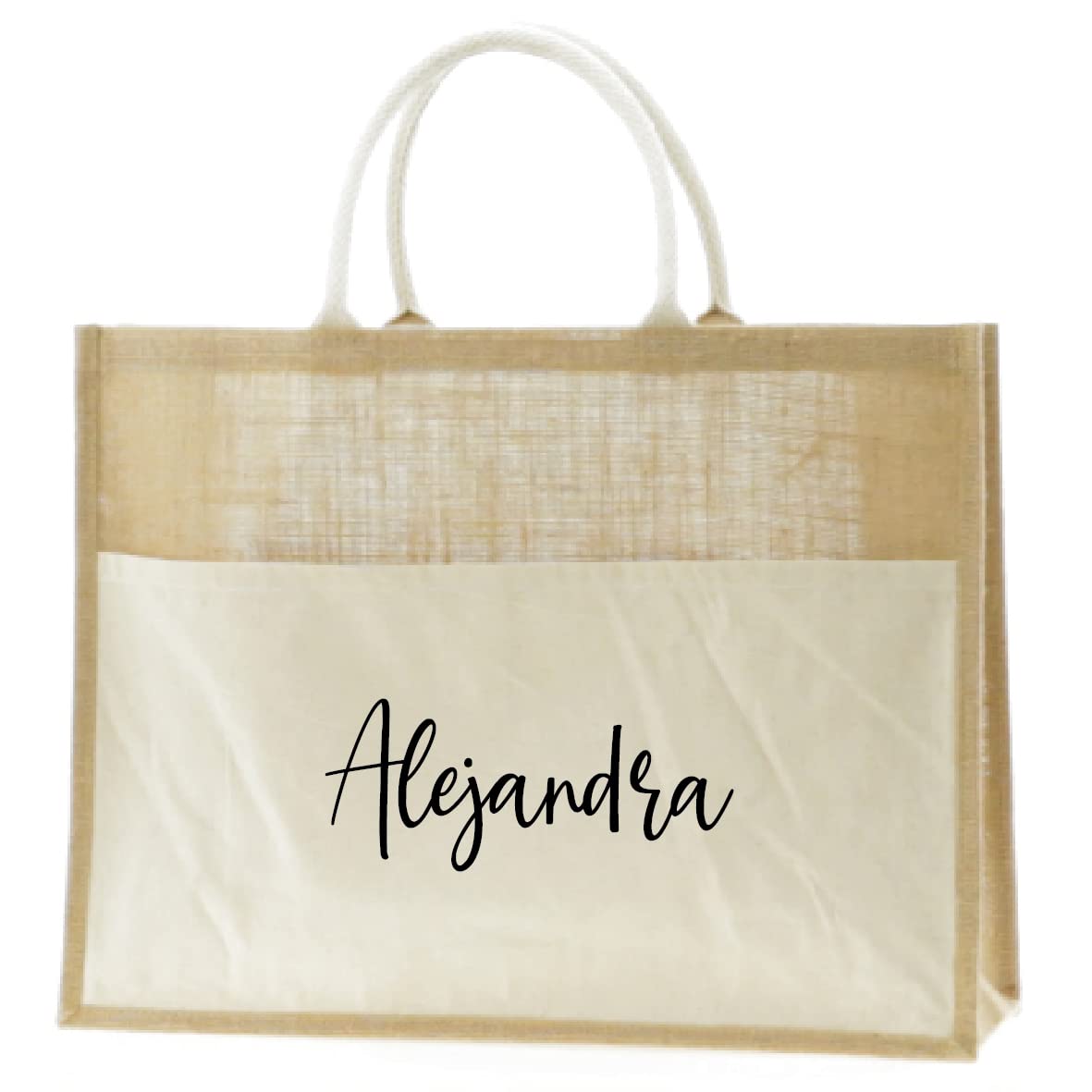 Genérico Bolso yute personalizado con nombre