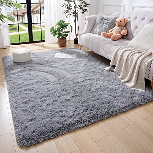 Amearea Shag Fluffy Grey Rug
