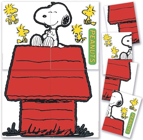 Eureka EU-847611 Riesiges Figuren-Bauset Snoopy & Hundehütte