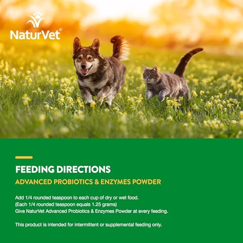 Image of NaturVet Advanced Probiotics & Enzymes Supplement for Dogs & Cats - 1 lb