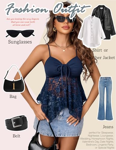 Image of Avidlove Bralettes for Women Sexy Tank Tops Cami Y2k Camisole Tops for Women Undershirts Top Lingerie S-XXL