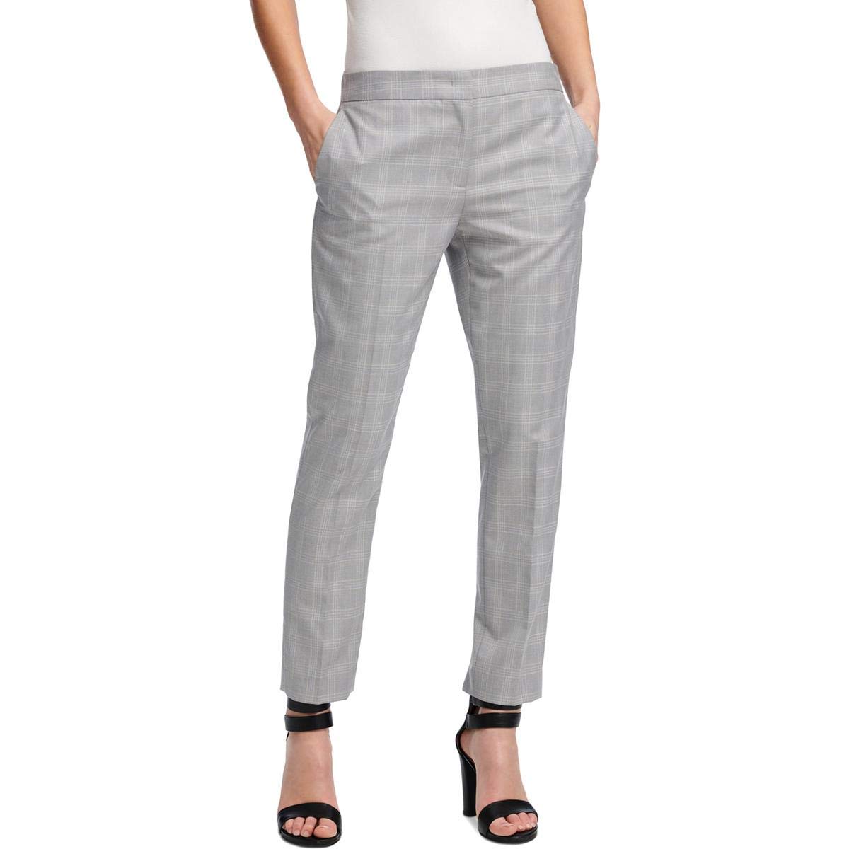 DKNY Womens Skinny Ankle Casual Trouser Pants Grey 16