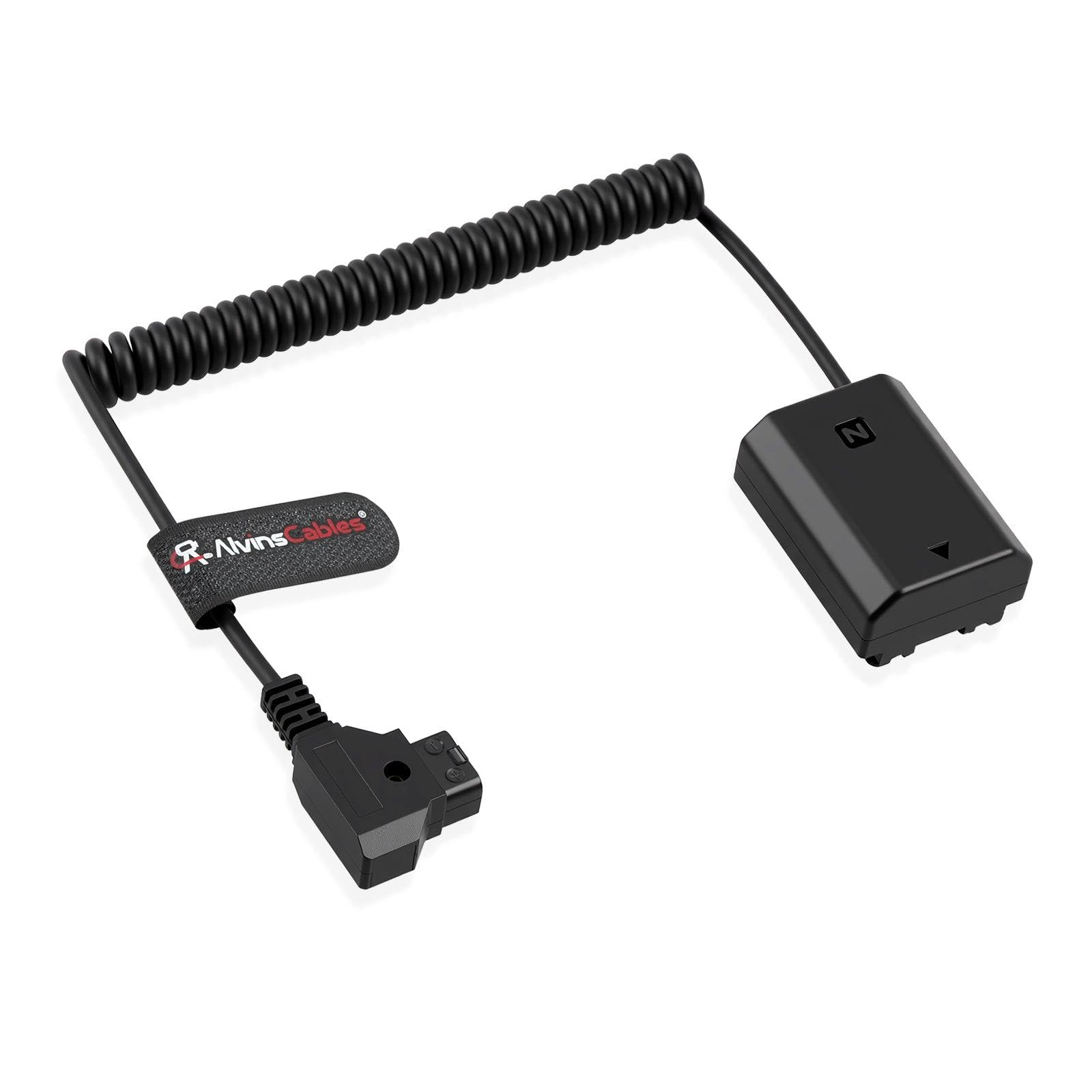 Alvin's Cables NP FZ100 Dummy Batteria a D Tap Cavo di Adattatore di Alimentazione a Spirale Coiled Cable per Sony A7III A7RIII A7SIII A9 ILCE-9 Fotocamera Digitale