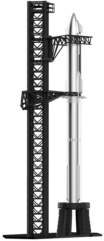 Dimind BiKiBao SpaceX Starship Rocket Model Set NASA Model - Spacecraft Heavy Falcon 9 Booster Launcher Static Model - Desktop Ornament Collectible Gift for Space Lover (Starship Model Set（Replica）)