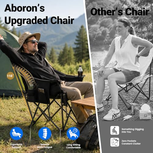 ABORON Silla de Camping Sobredimensionada con Soporte de Teléfono Ajustable, 500 lb miniatura 3