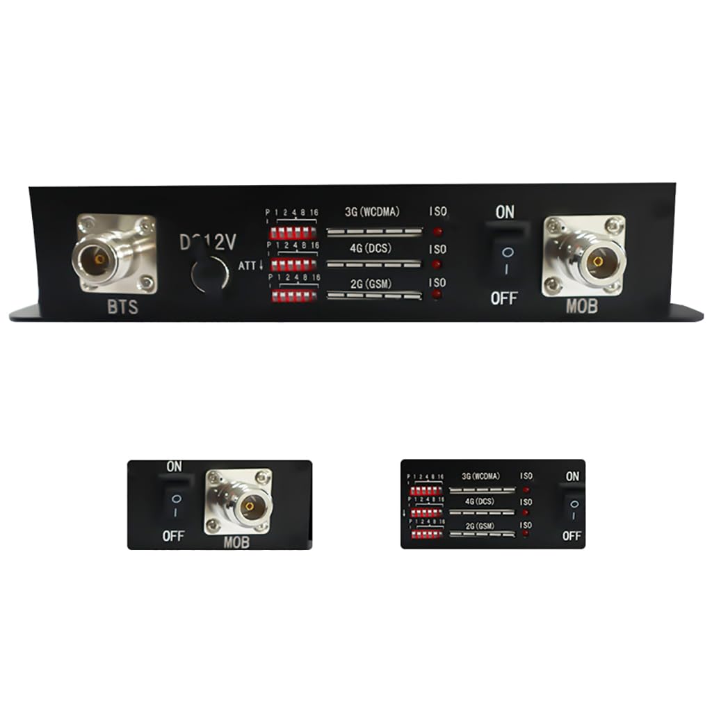 JMT Outdoor Mobile Phone Signal Amplifier 75DB 50-60HZ Medium Power Signal Booster AGC ALC MGC Auto Gain Receiver Support 2G 3G 4G (Combo A)