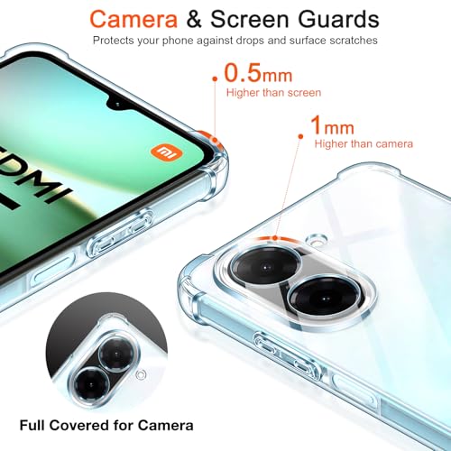 Image of Compatible for [ Poco C71 ] Bumper Back Case Cover for [ Poco C71 ] - Transparent