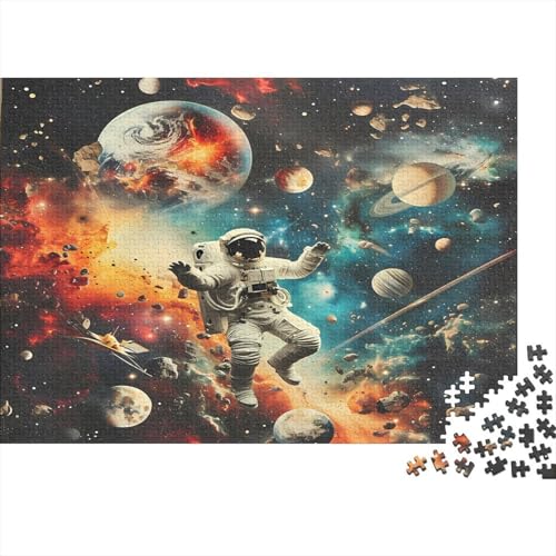 Astronauta Puzzle de 1000 Piezas Papel Puzzle para Adultos Exploración Espacial Puzzle para Toda la Familia Relajación Decoración Regalo 70x50cm/1000pcs