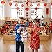 Chinese New Year Lantern, Lion Dance Holiday Decoration, Lantern Set with Assembly Tools, Spring Festival Decor with Colorful Build Party Lanterns with Traditional Design Craft Kit for Home and School