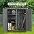 WEASHUME Outdoor Storage Cabinet, Wooden Storage Shed with Lockable Door, Tool Storage Shed Outdoor Storage for Backyard, 56”L x 19.5”W x 64”H Gray