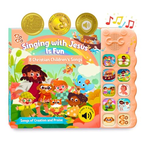 Image of GO GO Songs of Creation and Praise: Christian Baby Books with 10 Songs, Singing Toy, Sound Play for Ages 1-5, Musical Learning, and Interactive Praise Gift for Kids, Bible for Toddlers 1-3