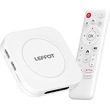 Android 14 TV Box 2025, LEFFOT M1 Plus 4K Ultra HD Streaming Device for TV, 4GB RAM + 128GB ROM, Android Box with Google Assistant Voice Remote, HDR 10, 2.4G &amp; 5G WiFi 6, BT 5.4, RK3528 Quad-Core A53