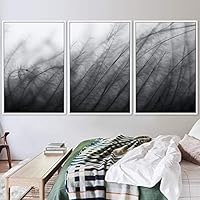 3 Piece Framed Canvas Wall Art Bokeh Effect Abstract Industrial Modern Art Multicolor Patterns - 16