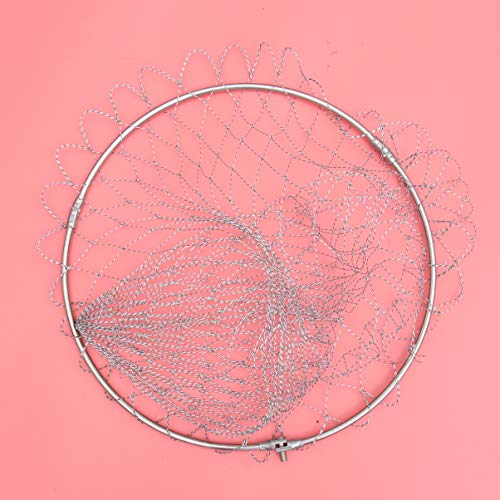 Clispeed 1 rede de pesca de aço inoxidável resistente a rasgos, rede de pesca dobrável, rede de pesc